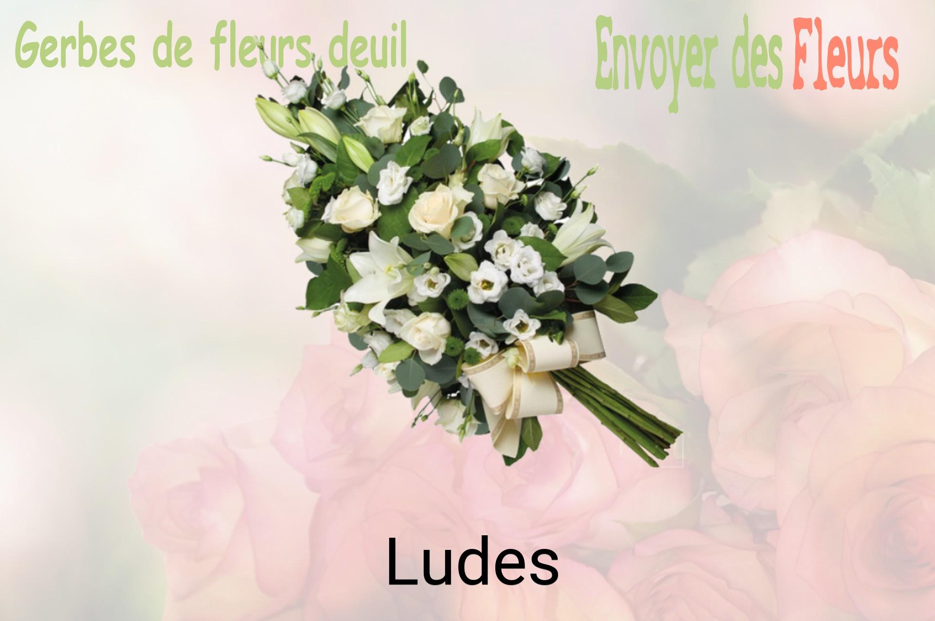 Gerbe de fleurs de deuil livrée à Ludes
